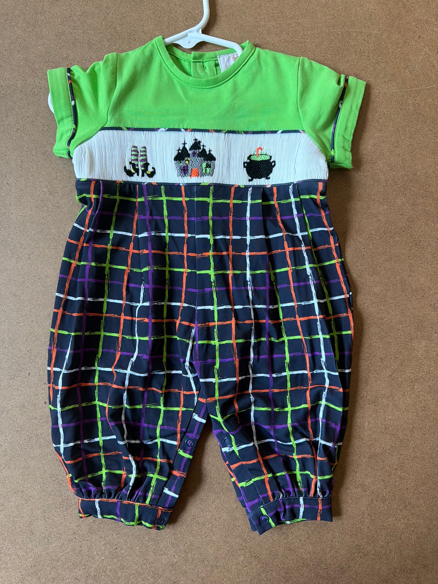 Spooky Smocked Boy Romper (ETA September)