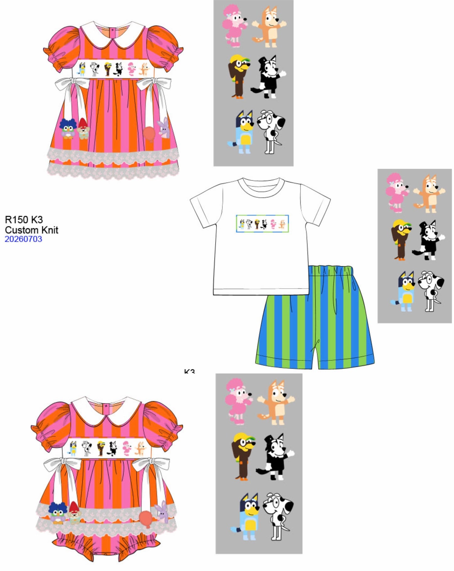 Bluey Friends Girls Skirted Bubble ETA NOV