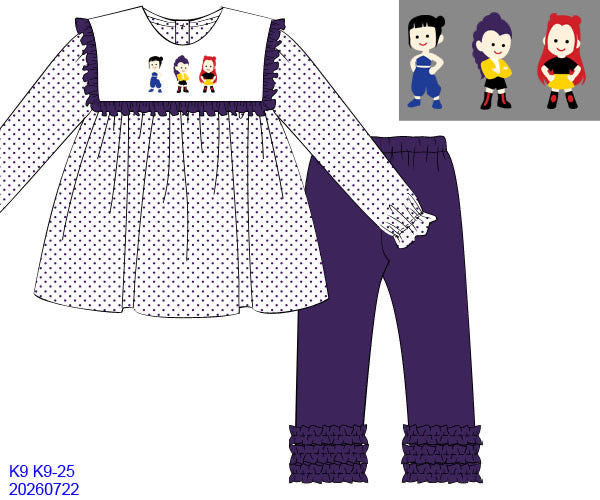 K-Pop Embroidered Pant Set ETA NOV