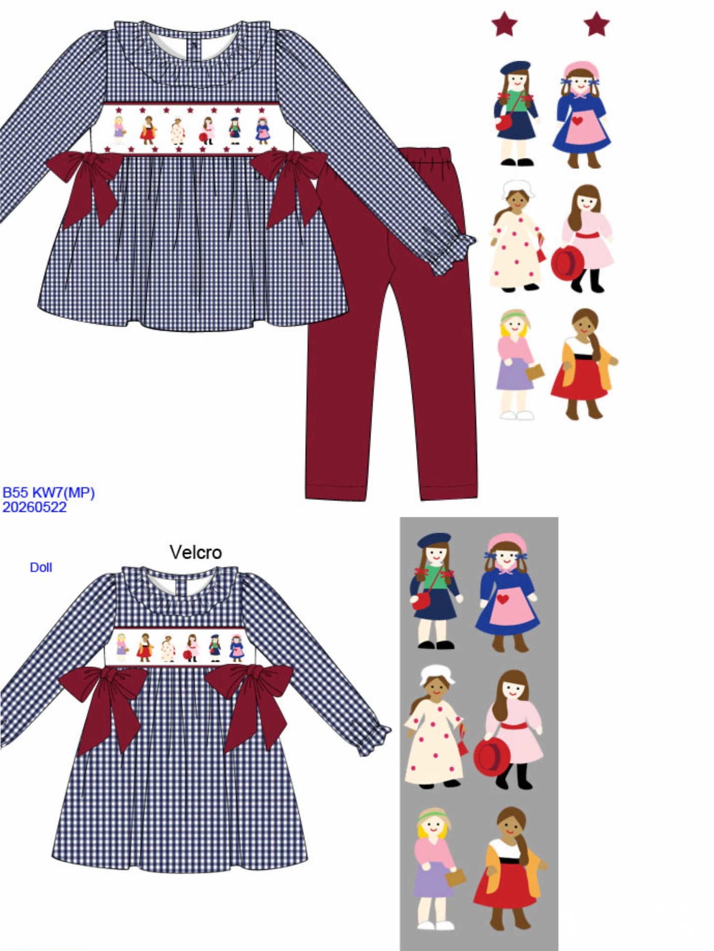 18in DOLL DRESS ETA NOV