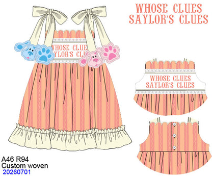 Whose Clues Customizable Dress ETA NOV