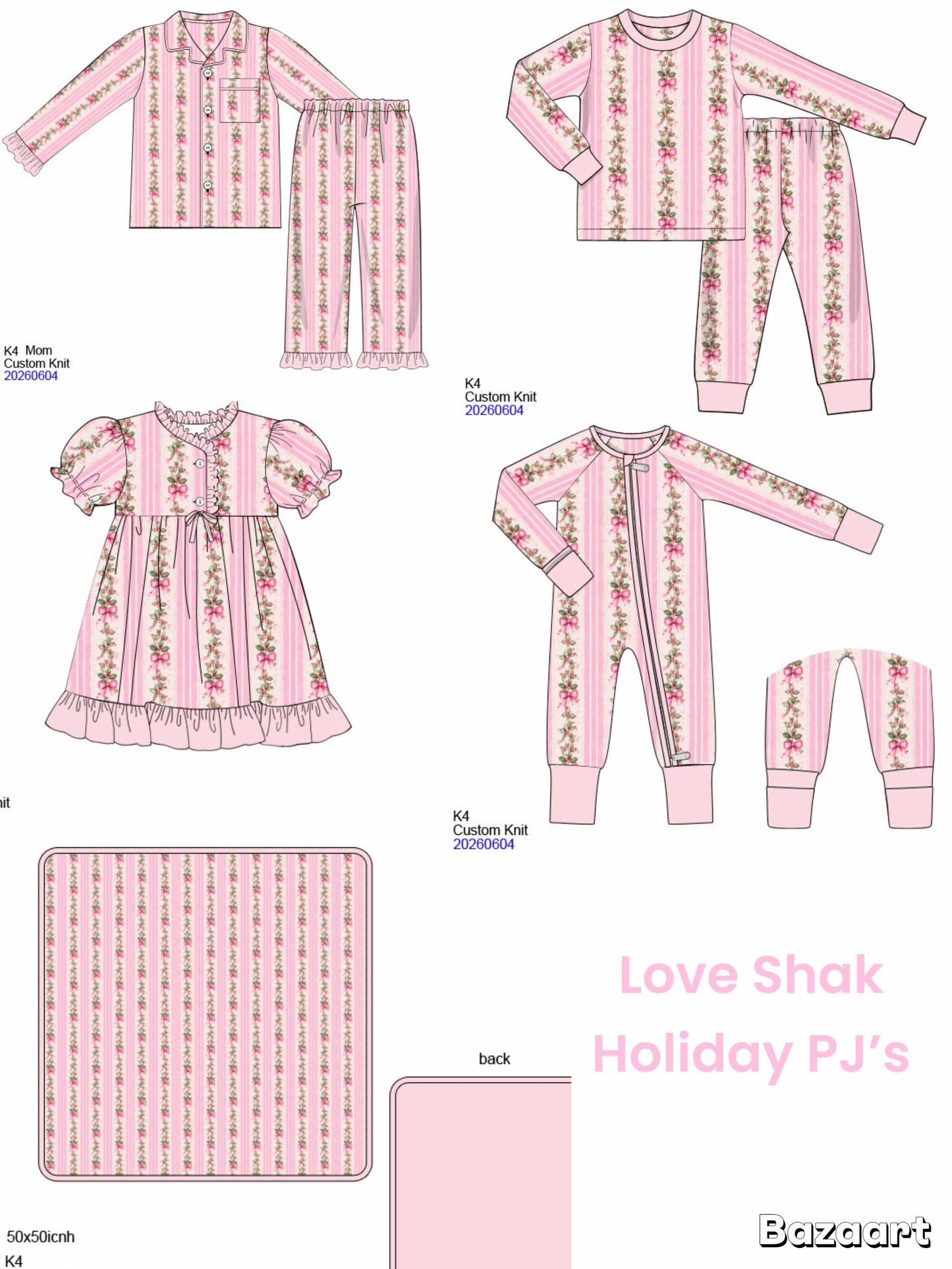 Love Shak Holiday Bamboo PJ’S ETA OCT