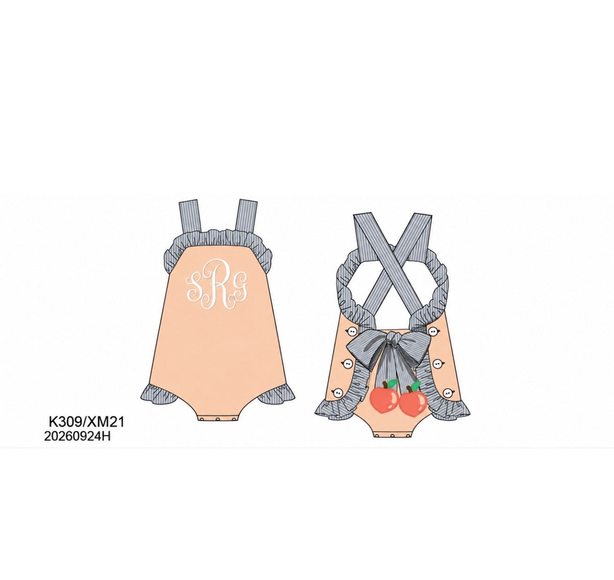 Peaches Girls Sunsuit ETA DEC