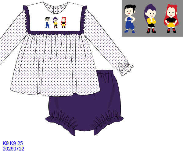 K-Pop Embroidered Bloomer Set ETA NOV