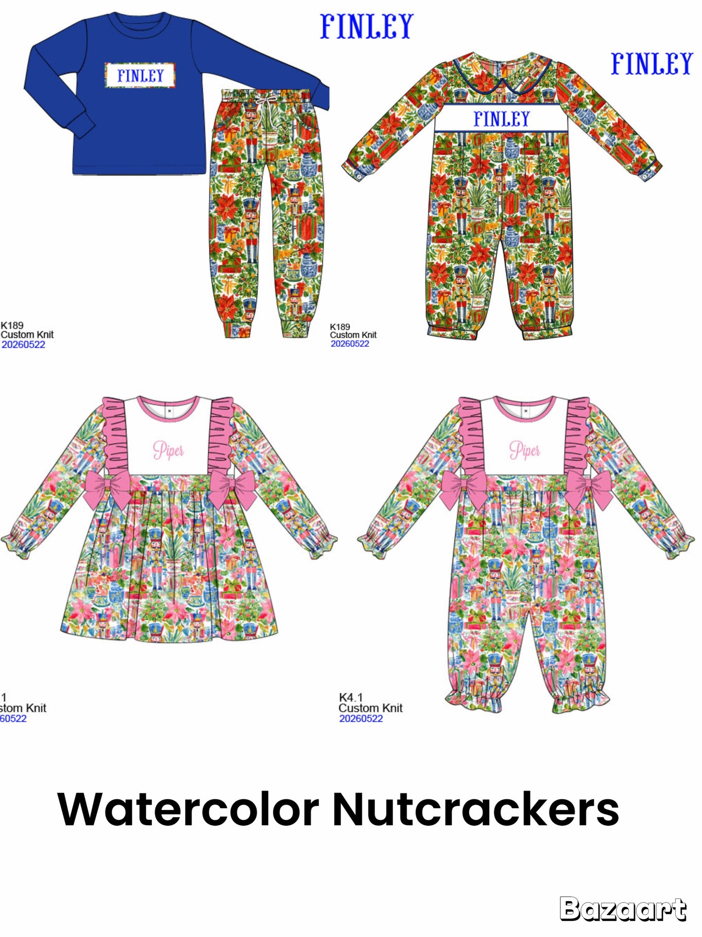 Watercolor Nutcrackers ETA OCT