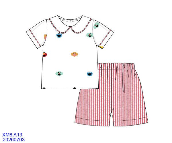Sesame Friends Boys Short Set ETA NOV