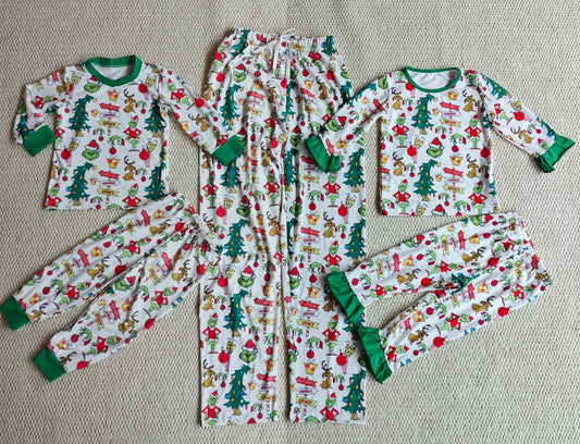 Family matching Grinch PJ’s (ETA October)