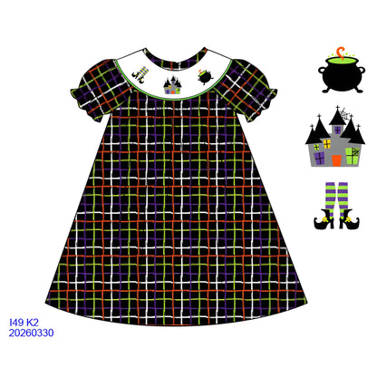 Spooky Smocked Plaid Dress (ETA September)