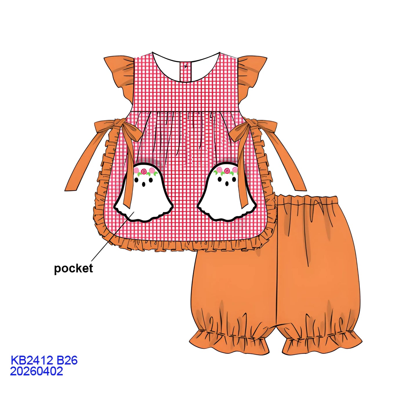 Flower Crown Ghost Bubble Short Set (ETA September)