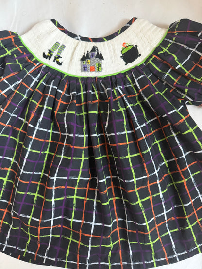 Spooky Smocked Plaid Dress (ETA September)