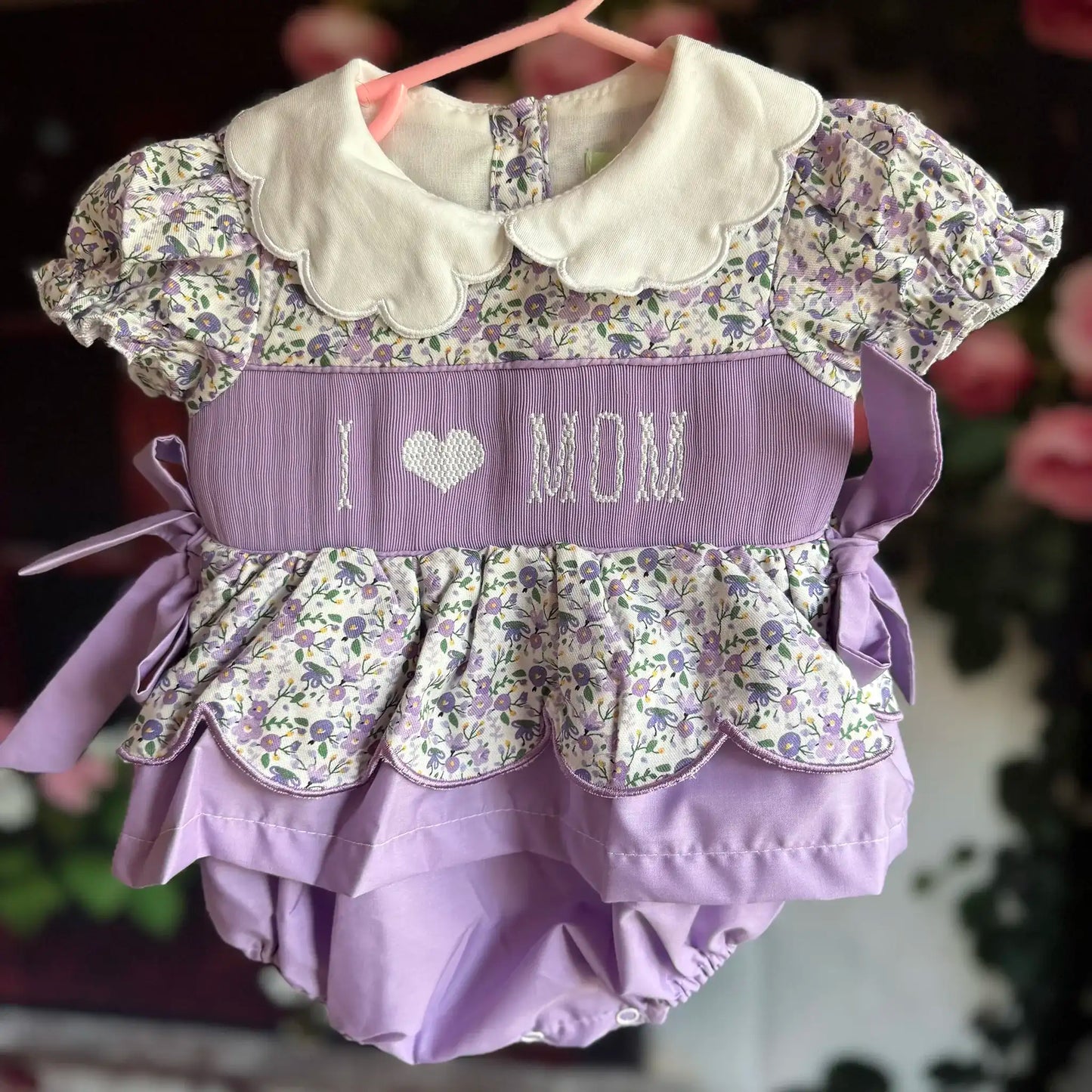 Purple "I heart mom" Bubble