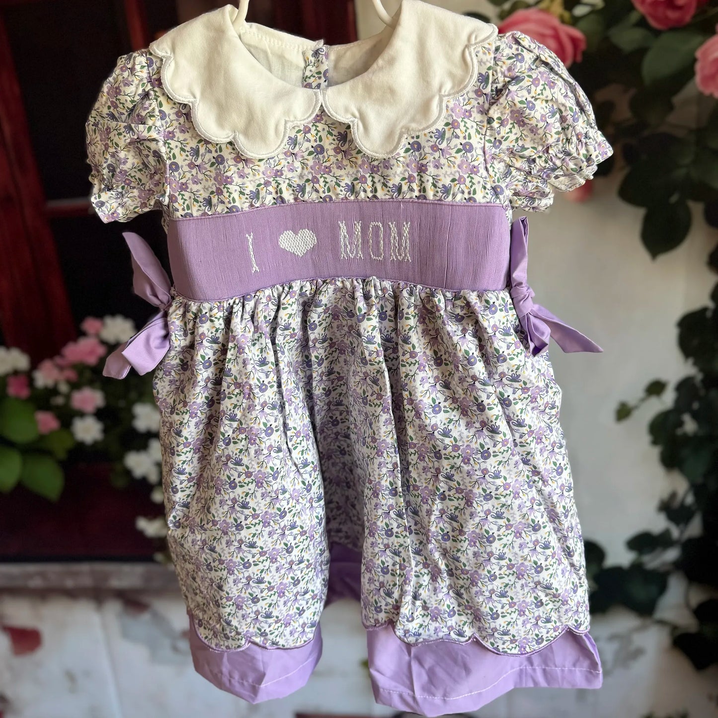 Purple "I heart mom" Dress