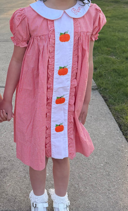Elegant Embroidered Pumpkin Dress (ETA September)